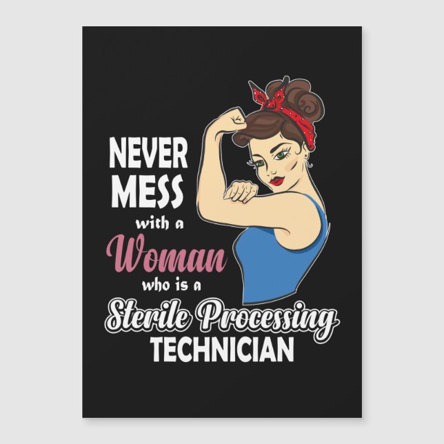 Carte Magnétique Technicien de traitement stérile Cadeau Femmes Aut (Devant)