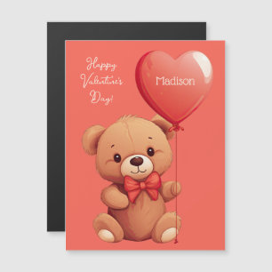 Carte Magnétique Teddy d'amour du texte personnalisé