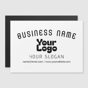 Carte Magnétique Télécharger le logo Retro-Modern Blanc & Noir (mod