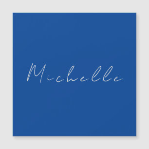 Carte Magnétique Tendance Minimaliste Moderne Manuscrite Bleue