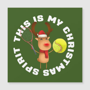Carte Magnétique Tennis Noël avec rennes Noël Spirit