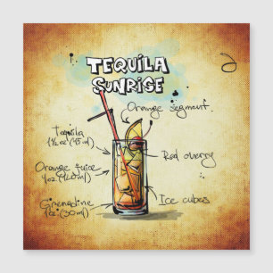 Carte Magnétique Tequila Sunrise
