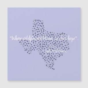 Carte Magnétique Texas Bluebonnet Fleur sauvage Message Texas Cadea