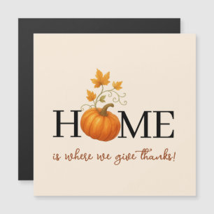 Carte Magnétique Thanksgiving Citrouille Home Où nous donnons des r