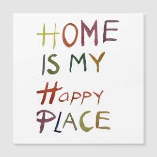 Carte Magnétique The Happy Introvert “Home Is My Happy Place”