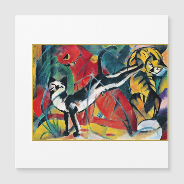 Carte Magnétique Three Cats, oeuvre de Franz Marc (Devant)