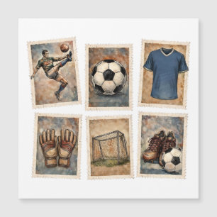 Carte Magnétique Timbres de football vintage Collection de football