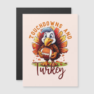 Carte Magnétique Touchdown et Turquie Thanksgiving