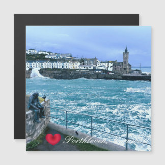 Carte Magnétique Tour d'horloge Porthleven + Attente de la sculptur