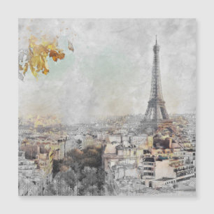 Carte Magnétique Tour Eiffel Paris France Art Imprimer - Icone