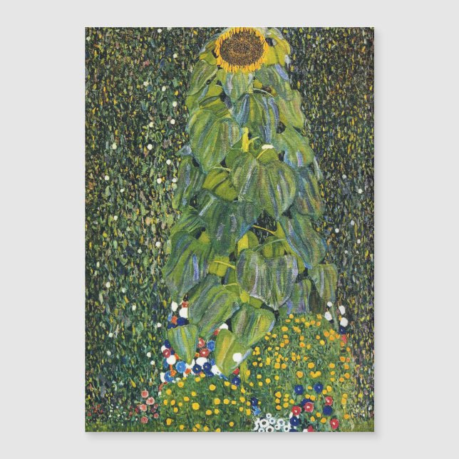 Carte Magnétique Tournesol par Gustav Klimt (Devant)