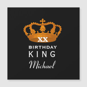 Carte Magnétique Tout ROI d'anniversaire d'année avec la couronne