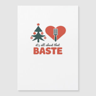 Carte Magnétique Tout sur ce Noël Rétro Classique Baste Look