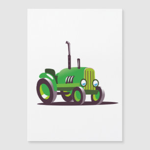 Carte Magnétique Tracteur vert mou