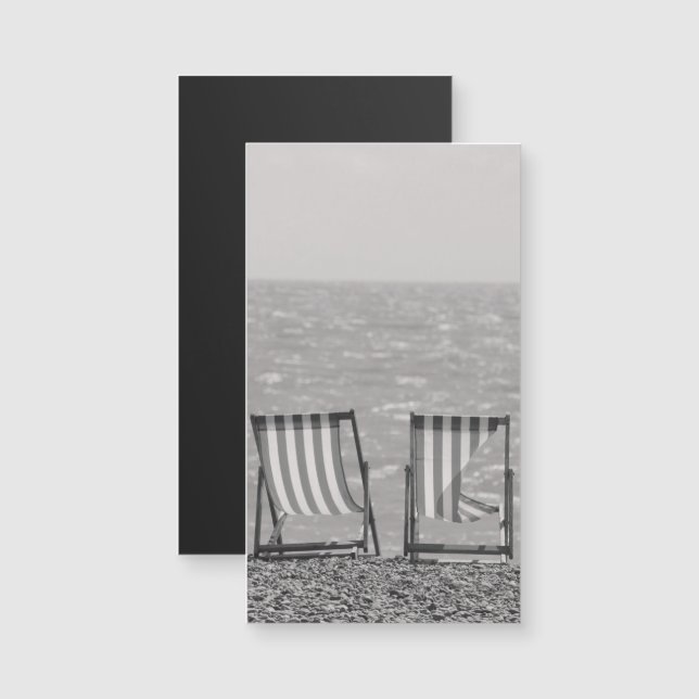 Carte Magnétique Transats vintages (Devant / Derrière)