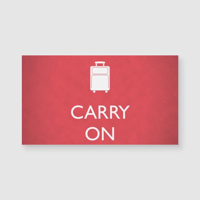 Carte Magnétique TRANSPORTER - Bagages - Rouge drôle (Devant)