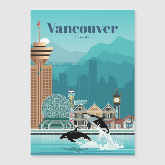 Carte Magnétique Travel Art Travel To Vancouver (Devant)