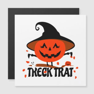 Carte Magnétique Treck Trat Citrouille Souriante