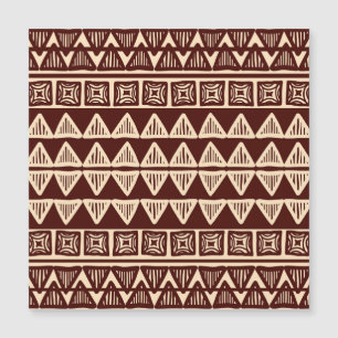 Carte Magnétique Tribal Striped : Oeuvre Ornementale.