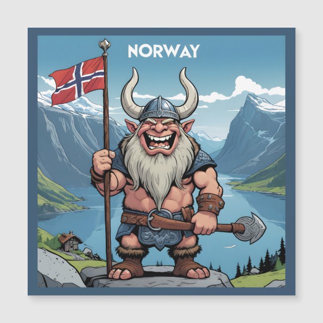 Carte Magnétique Troll norvégien (Devant)