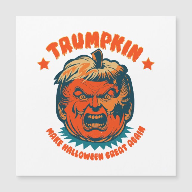 Carte Magnétique trompette rendre l'halloween super à nouveau drôle (Devant)