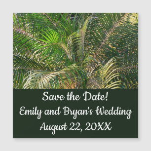 Carte Magnétique Tropique des contours de palmiers clairs du couche