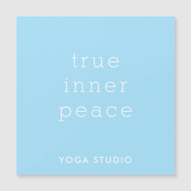 Carte Magnétique True Inner Peace Yoga Studio Magnetic Card (Devant)