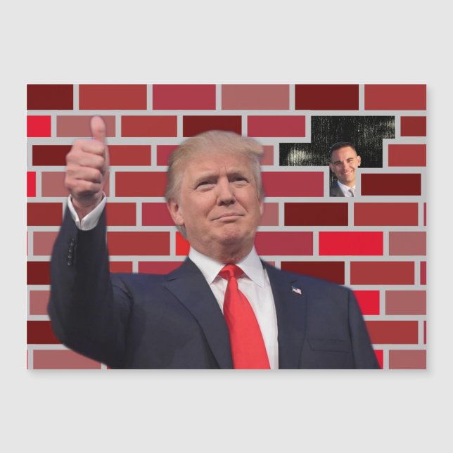 Carte Magnétique Trump et le mur de Trump : un manteau de Trump (Devant)