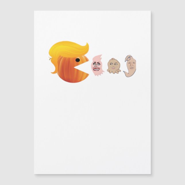 Carte Magnétique Trumpkin Mangeant des Démocrates Classique – Satir (Devant)