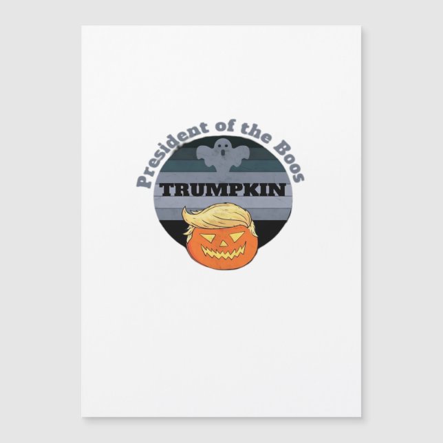 Carte Magnétique Trumpkin, Président De L'Halloween Boos (Devant)