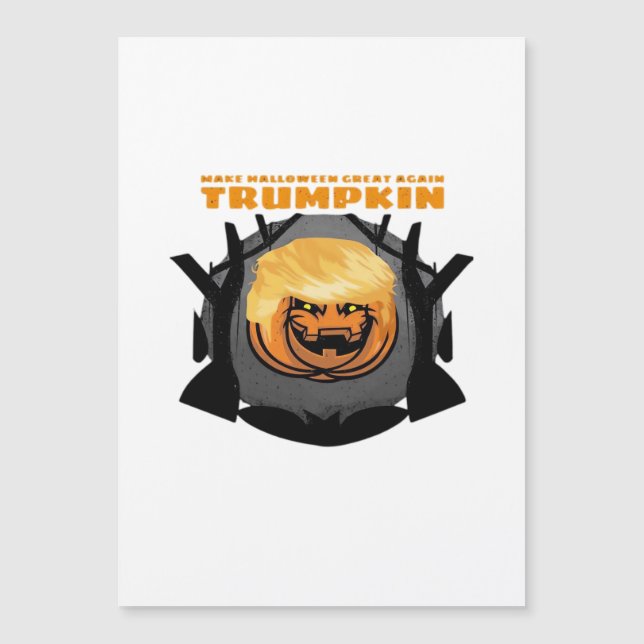 Carte Magnétique Trumpkin, rendez Halloween Great Again classique (Devant)