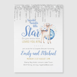 Carte Magnétique TWINKLE Star DriParties scintillant Bois Cerf COUP