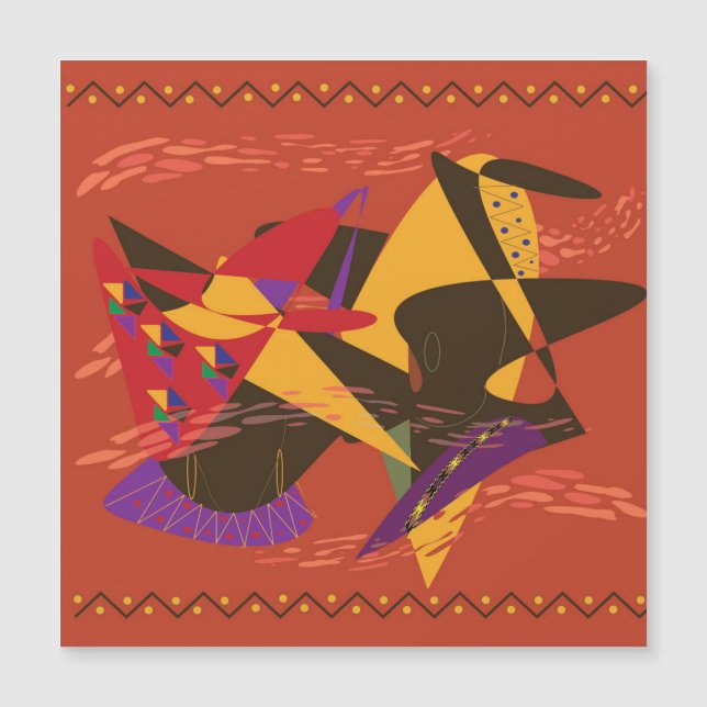 Carte Magnétique  Two Elegant Black Women (Devant)