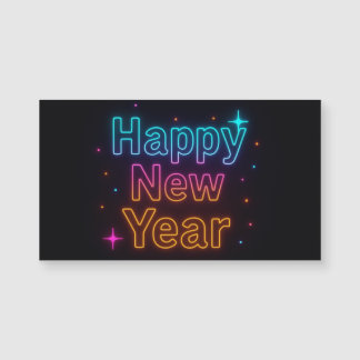 Carte Magnétique Typographie à dégradé de néon lumineux Fête Vibes 