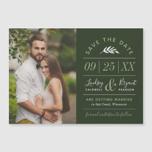 Carte Magnétique Typographie russe moderne Photo Enregistrer la dat