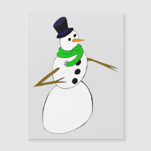 Carte Magnétique un bonhomme de neige
