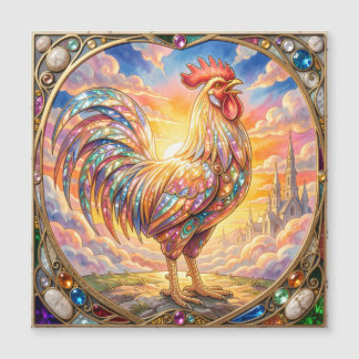Carte Magnétique Un coq éthéré