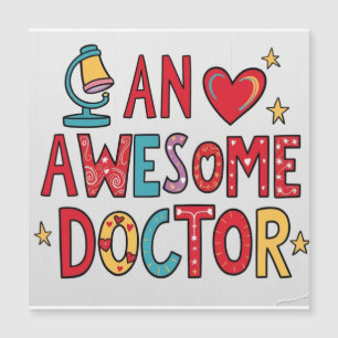 Carte Magnétique Un médecin génial. Cadeau de remerciement 