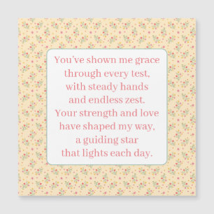 Carte Magnétique Un poème pour grand-mère