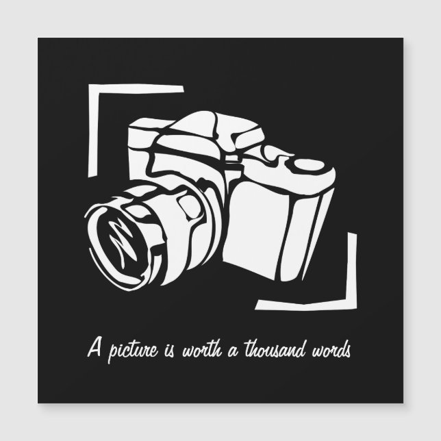Carte Magnétique Une image vaut mille mots photographie (Devant)