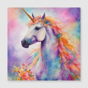 Carte Magnétique Unicorne couleur Pastel