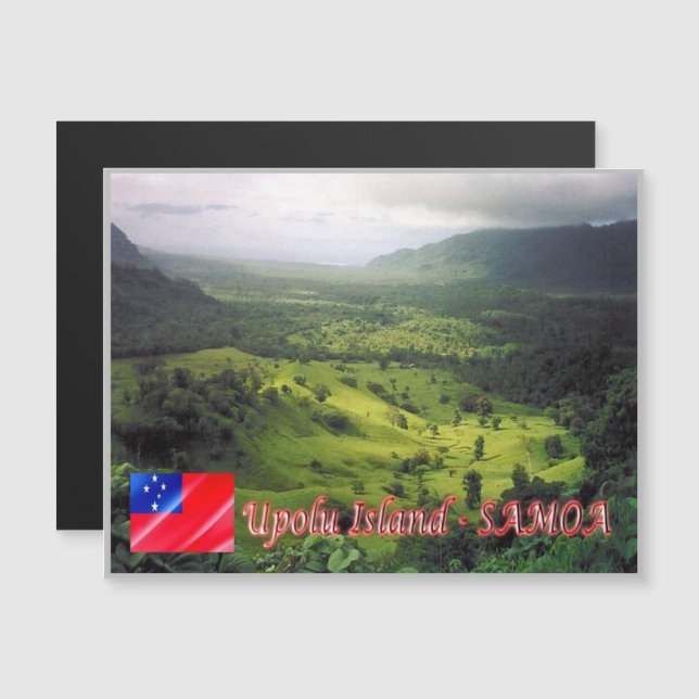 Carte Magnétique Upolu Island - Samoa - (Devant / Derrière)