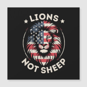 CARTE MAGNÉTIQUE USA FLAG, LIONS NON SHEEP
