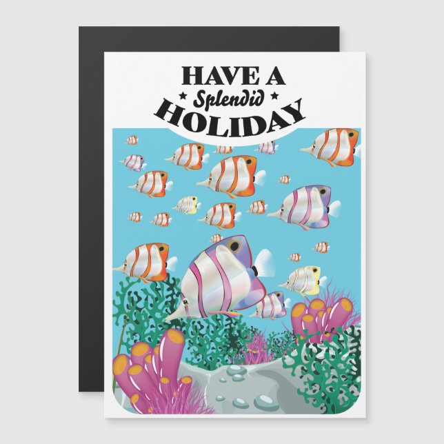 Carte Magnétique Vacances à couper le souffle, (Devant / Derrière)