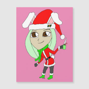 Carte Magnétique vacances chibi bunnygirl