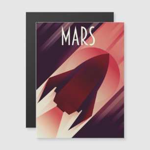 Carte Magnétique Vaisseau spatial Art déco de Mars