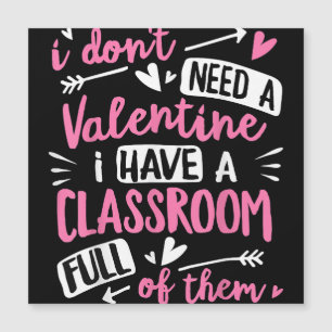 Carte Magnétique Valentines Jour Enseignant Funny Classe École Vale