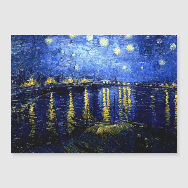 Carte Magnétique Van Gogh - Nuit étoilée sur le Rhône (Devant)