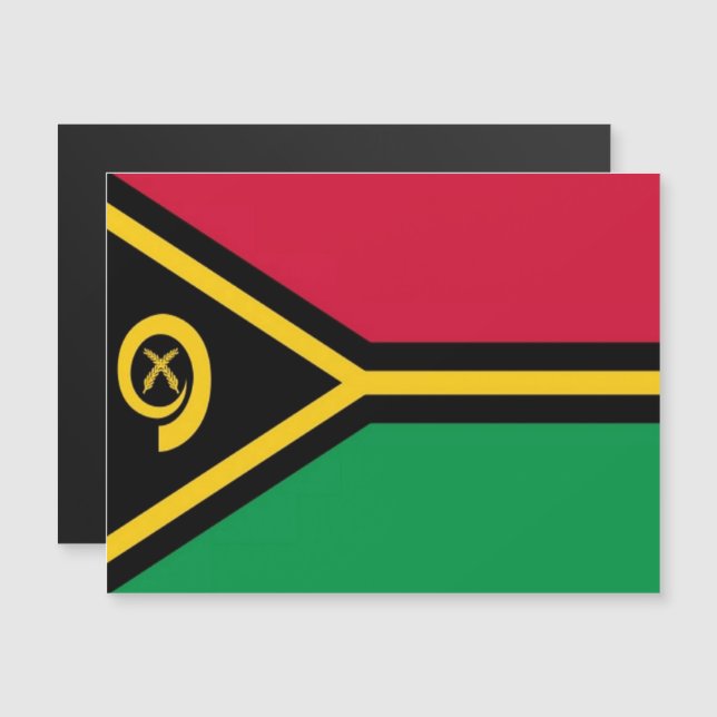 Carte Magnétique Vanuatu - Drapeau (Devant / Derrière)