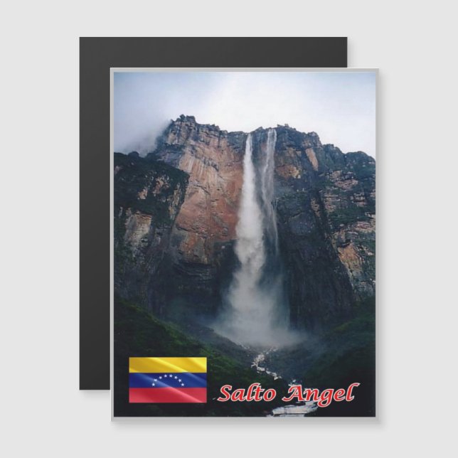 Carte Magnétique Venezuela - Angel Falls - (Devant / Derrière)